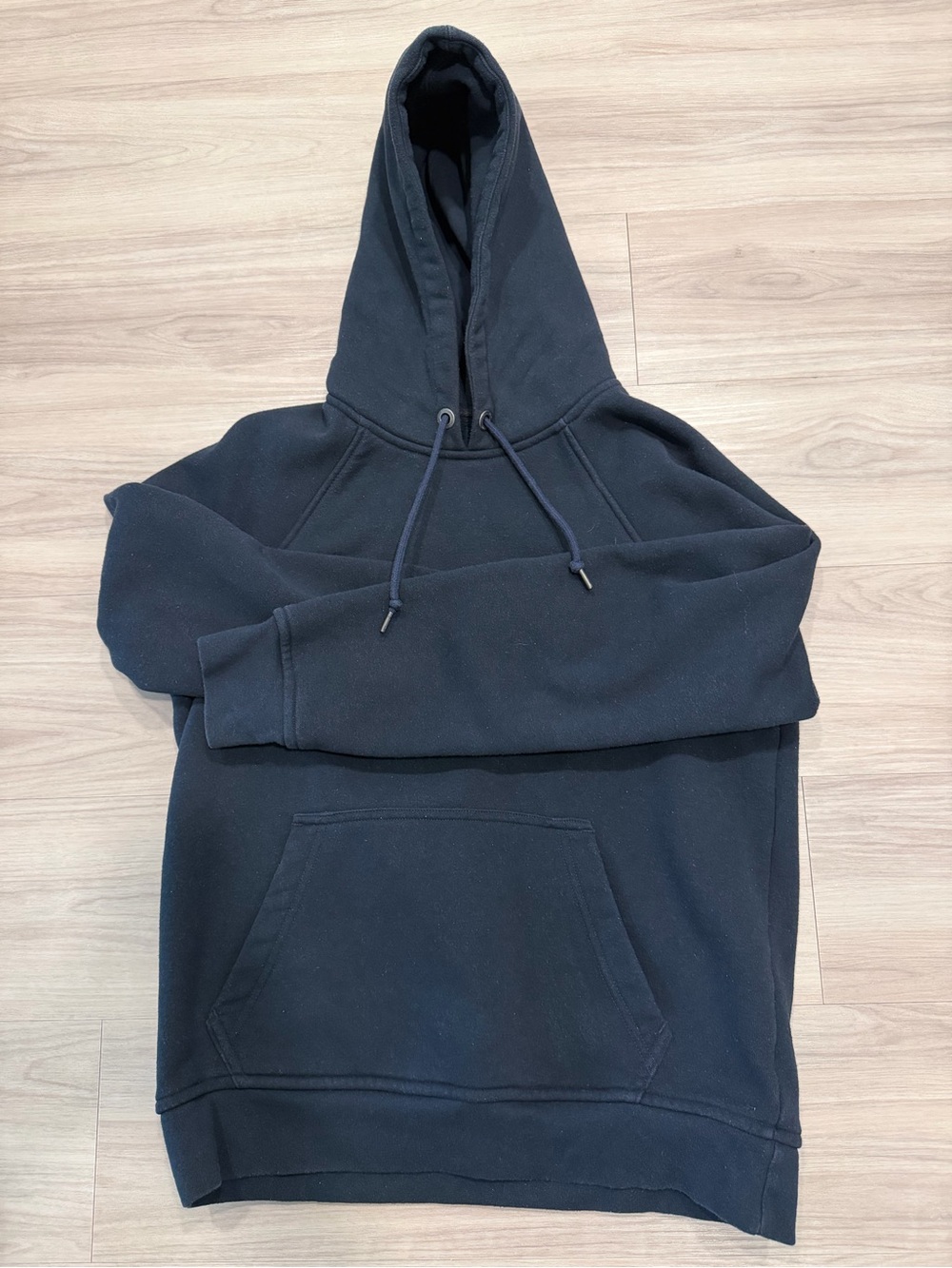 Men's Black Pullover Hoodie with Kangaroo Pocket